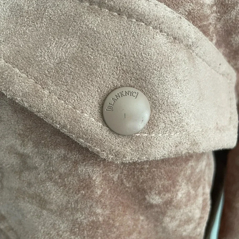 NWT Blank NYC Vegan Suede Fringe Moto Jacket Sz M - Picture 10 of 14